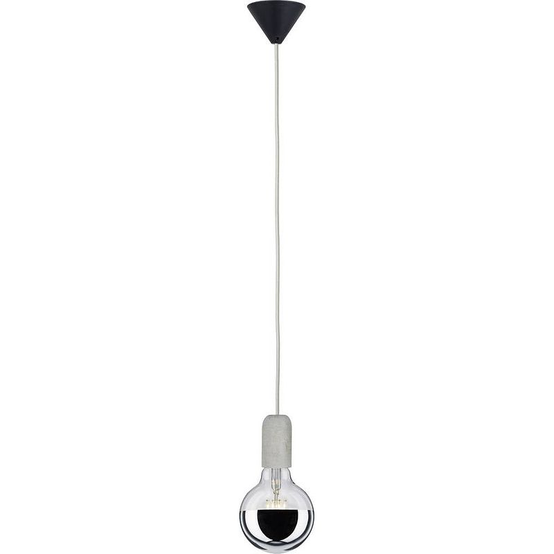 Foto van Paulmann paulmann 50332 hanglamp led e27 60 w grijs, zwart, beton-grijs