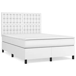 Foto van The living store boxspringbed - bed - 203 x 144 x 118/128 cm - hoogwaardig kunstleer