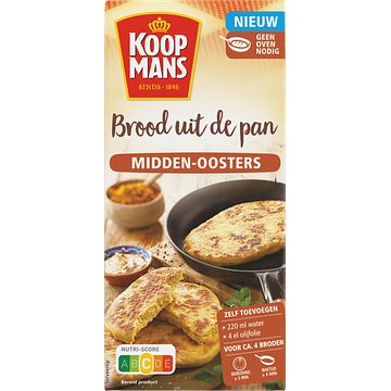 Foto van Koopmans brood uit de pan middenoosters flatbread bakmix bij jumbo