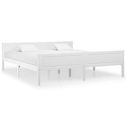 Foto van Vidaxl bedframe massief grenenhout wit 180x200 cm