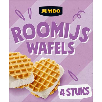 Foto van Jumbo roomijs wafels 4 stuks