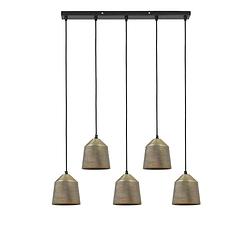 Foto van Light & living - hanglamp lilou - 75x16x110 - brons