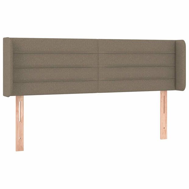 Foto van Vidaxl hoofdbord met randen 147x16x78/88 cm stof taupe