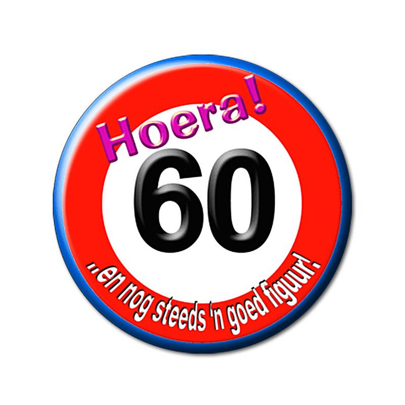 Foto van Paper dreams button klein - 60 jaar verkeersbord