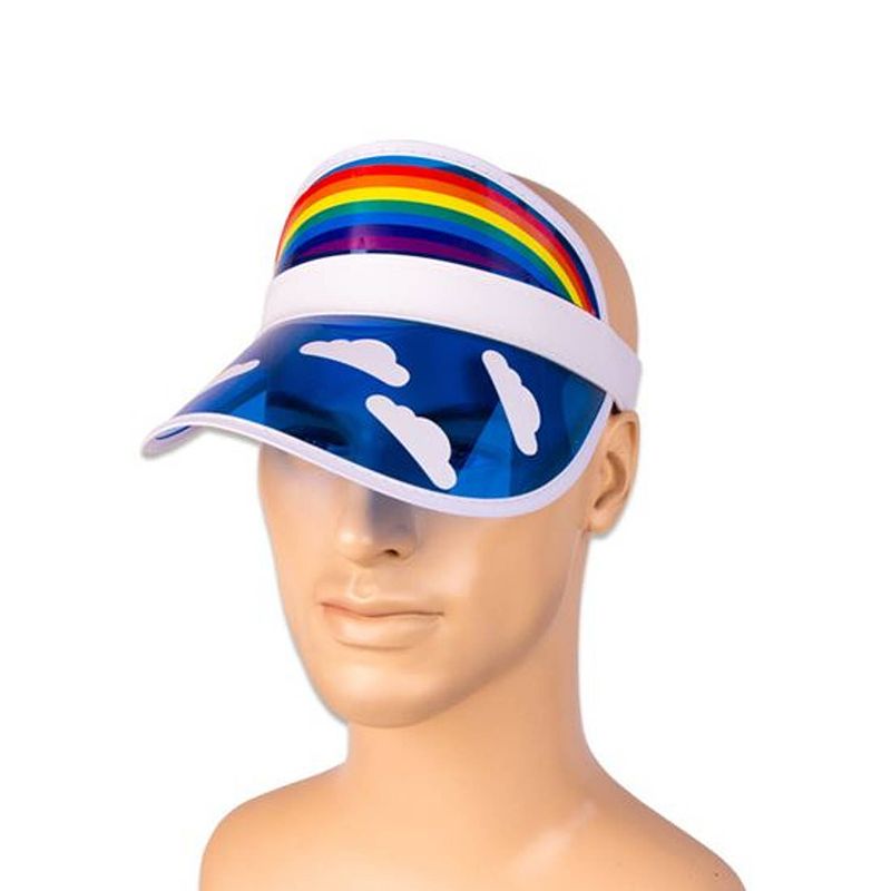 Foto van Witbaard zonneklep regenboog unisex one-size