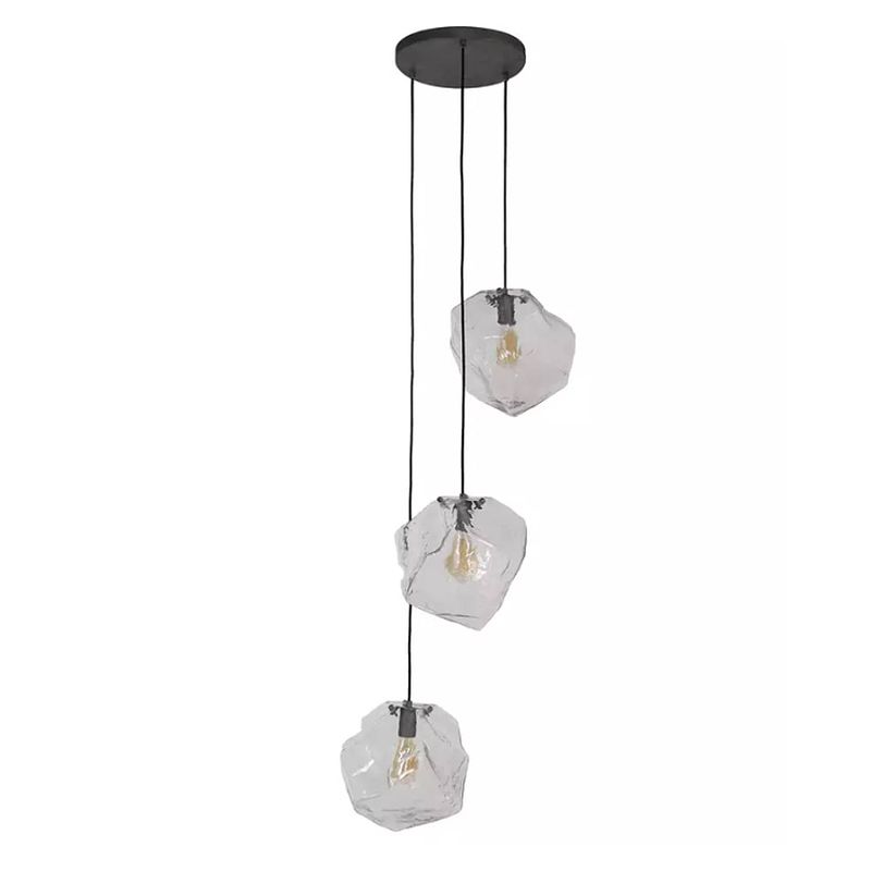 Foto van Anli style hanglamp 3l rock clear getrapt