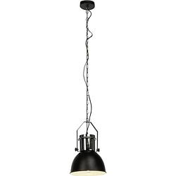 Foto van Brilliant salford 93590/76 hanglamp led e27 60 w zwart, chroom