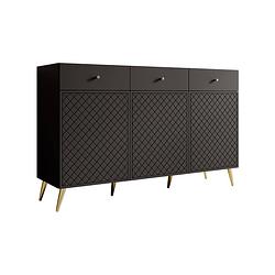 Foto van Meubella dressoir tadeo - zwart - 150 cm