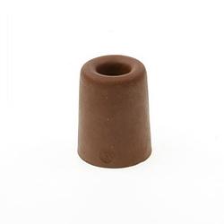 Foto van 2x deurbuffer / deurstopper terracotta bruin rubber 50 x 30 mm - deurstoppers