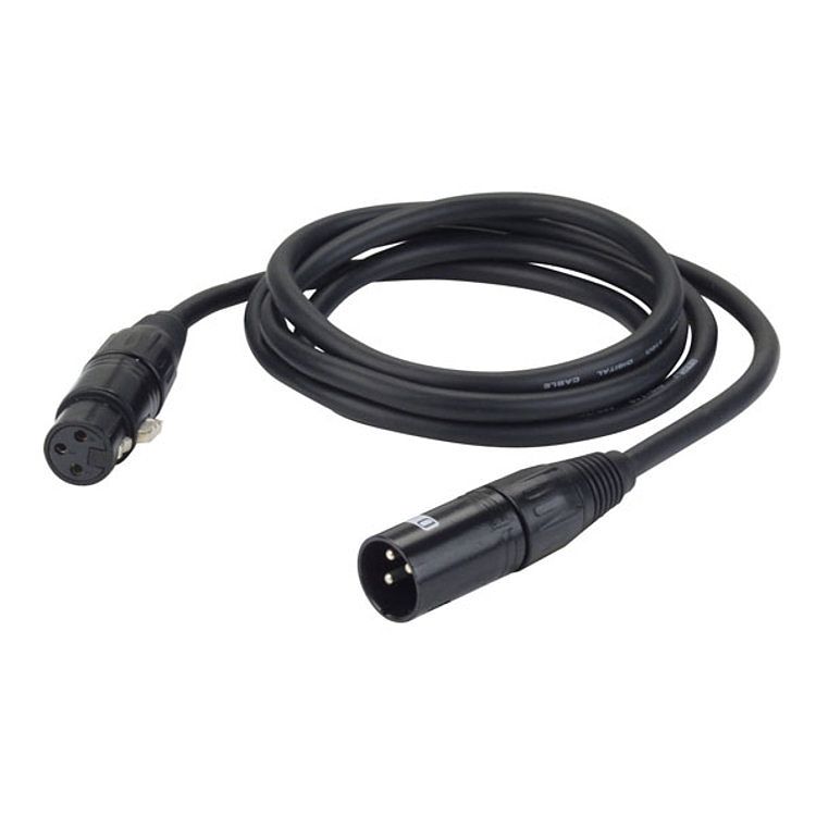 Foto van Dap fl0910 dmx xlr male - xlr female 3-pins 10 meter