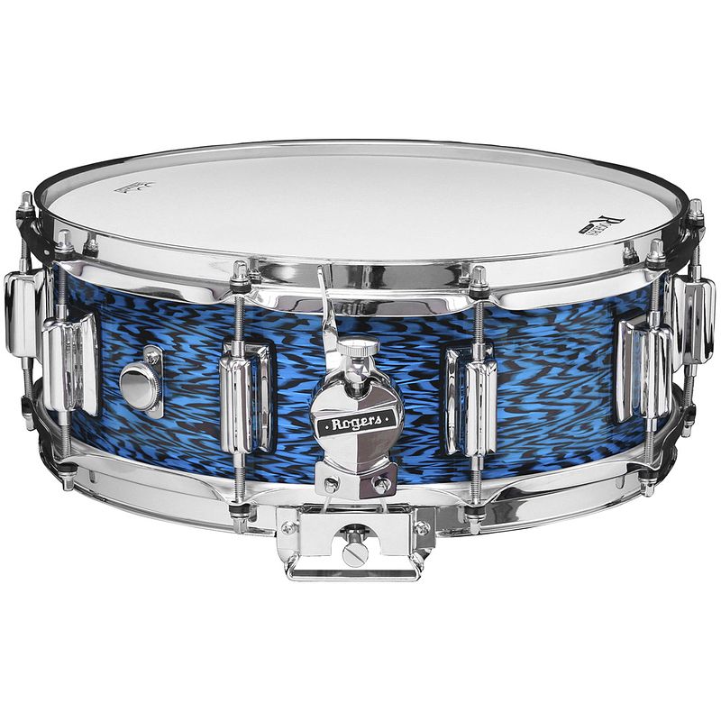 Foto van Rogers drums usa dyna-sonic beavertail blue onyx 14 x 5 inch snaredrum