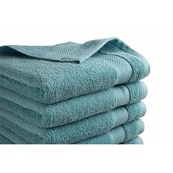 Foto van Katoenen handdoeken denim blauw - set van 6 stuks - 50 x 100 cm