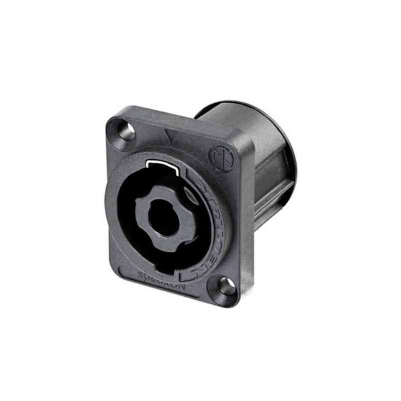 Foto van Neutrik nl4mdxx-v luidsprekerconnector flensbus, contacten recht aantal polen: 4 zwart 1 stuk(s)