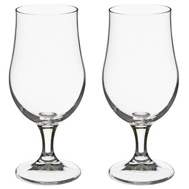 Foto van Set van 8x stuks bierglazen transparant 370 ml - 9 x 18 cm - bierglazen