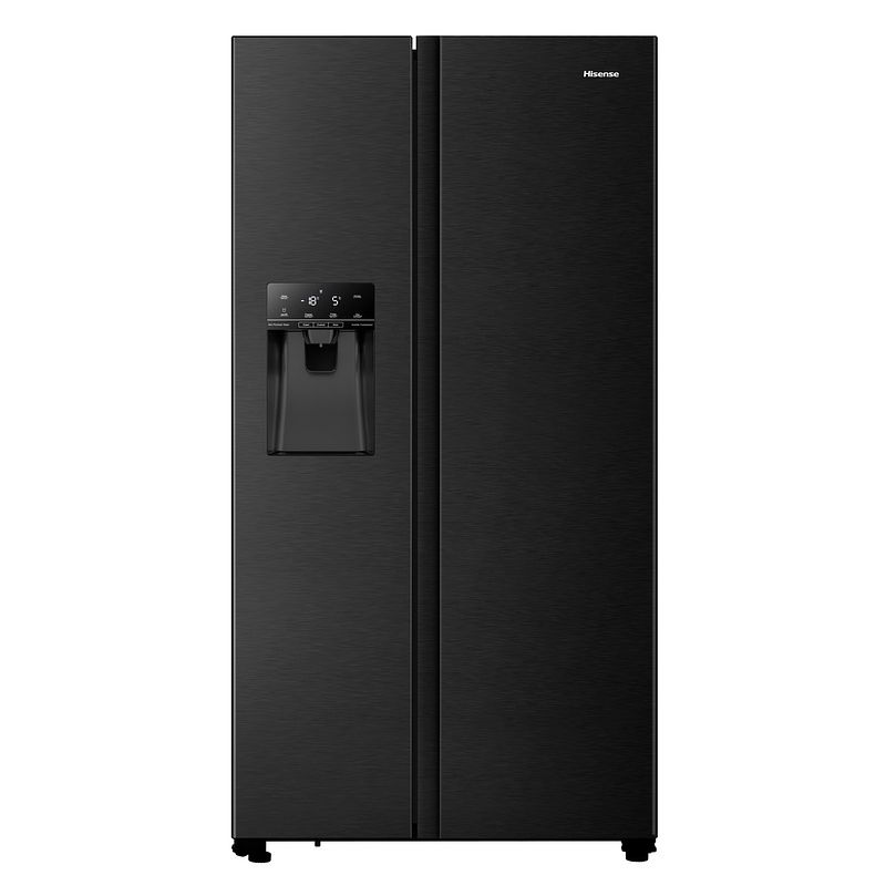 Foto van Hisense rs694n4tfe amerikaanse koelkast zwart
