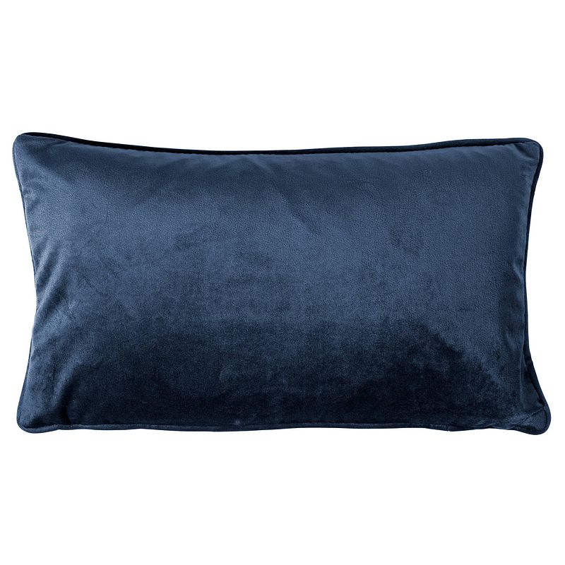 Foto van Dutch decor finn - kussenhoes velvet insignia blue 30x50 cm - blauw - blauw