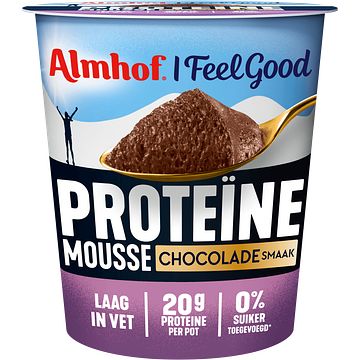 Foto van Almhof i feel good proteine mousse chocoladesmaak 200g bij jumbo