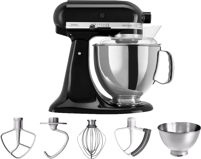 Foto van Kitchenaid artisan mixer 5ksm175ps onyx zwart