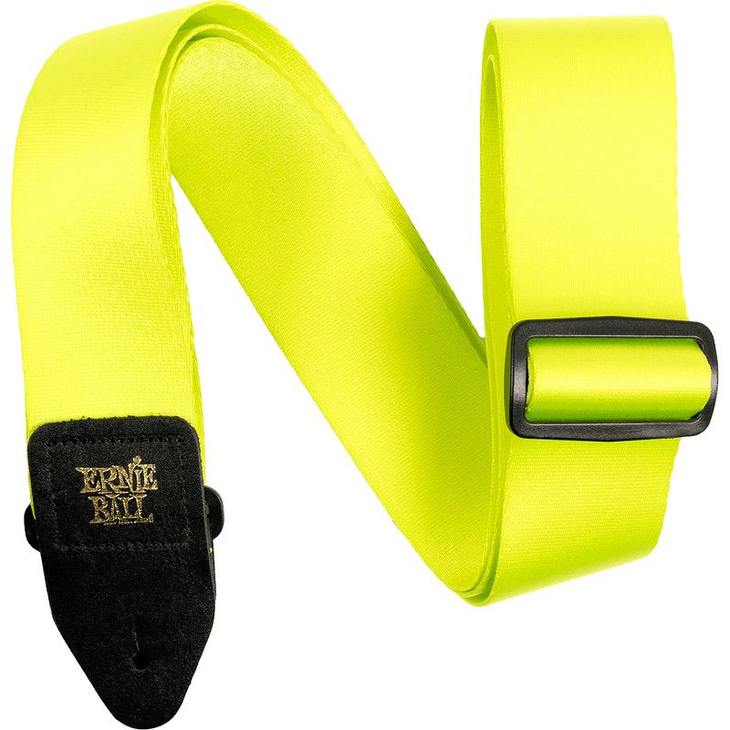 Foto van Ernie ball classic jacquard strap 5320 neon yellow gitaarband