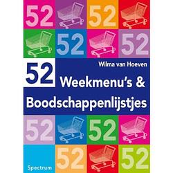 Foto van 52 weekmenu's en boodschappenlijstjes