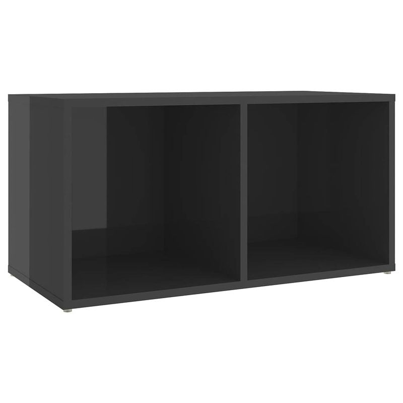 Foto van Vidaxl tv-meubel 72x35x36,5 cm spaanplaat hoogglans grijs