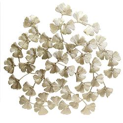 Foto van 4goodz wanddecoratie gingko metaal 48x48x1 cm - goud