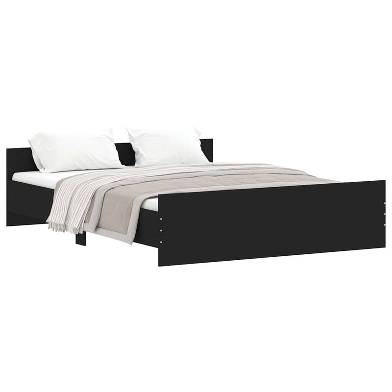 Foto van Vidaxl bedframe met hoofd- en voeteneinde zwart 140x200 cm