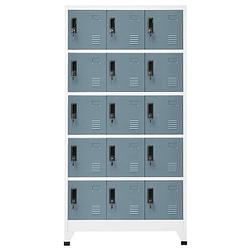 Foto van The living store lockerkast naam - lockerkast - 90 x 40 x 180 cm - met labelhouders