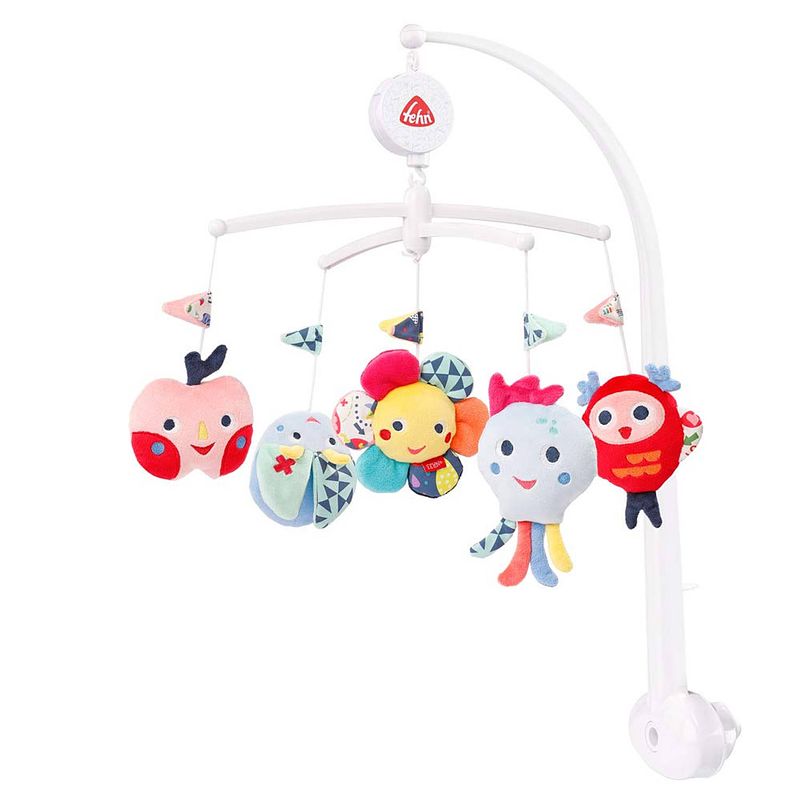 Foto van Fehn muziekmobiel color friends junior polyester 65 cm wit