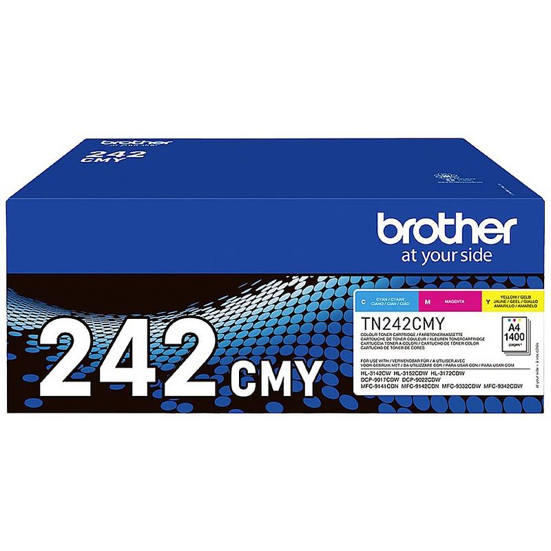 Foto van Brother toner tn-242cmy tn242cmy origineel cyaan, magenta, geel 1400 bladzijden