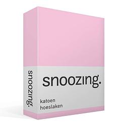 Foto van Snoozing - katoen - hoeslaken - 160x200 - roze