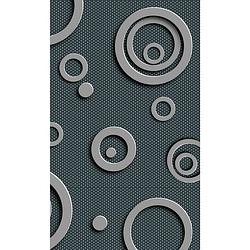 Foto van Dimex metal circles vlies fotobehang 150x250cm 2-banen