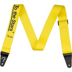 Foto van Fender tom delonge to the stars strap graffiti yellow gitaarband