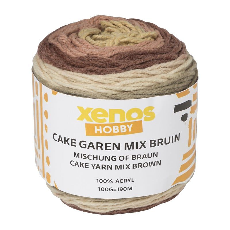 Foto van Cake garen mix - bruin - 100 gram