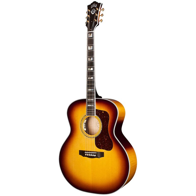 Foto van Guild usa f-55e antique sunburst elektrisch-akoestische westerngitaar