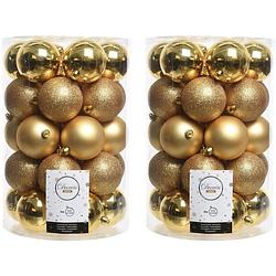 Foto van Gouden kerstboomballen set 68 stuks - kerstbal