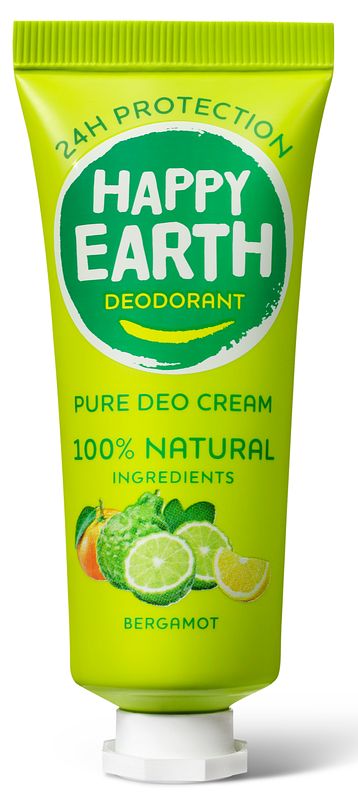 Foto van Happy earth pure deo cream bergamot