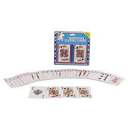 Foto van 2-play speelkaarten vegas style 9,5 x 6 cm karton 2 sets
