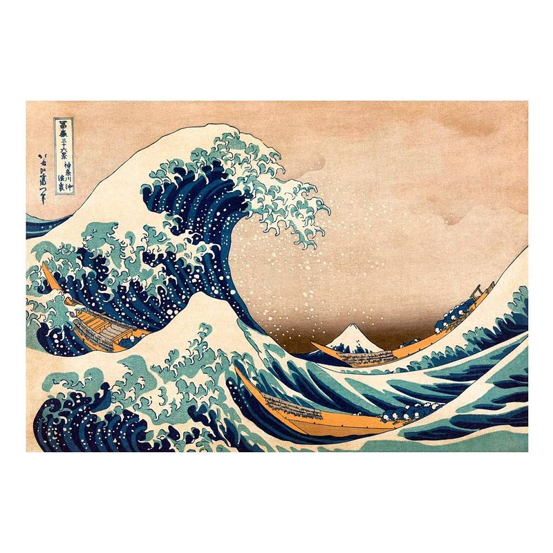 Foto van Artgeist hokusai the great wave off kanagawa reproduction vlies fotobehang 150x105cm 3-banen