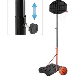 Foto van Basketbal hoepel met standaard, oranje/zwart, 248 cm, gepoedercoat staal