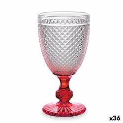 Foto van Fluitglas rood transparant glas 256 ml (36 stuks)
