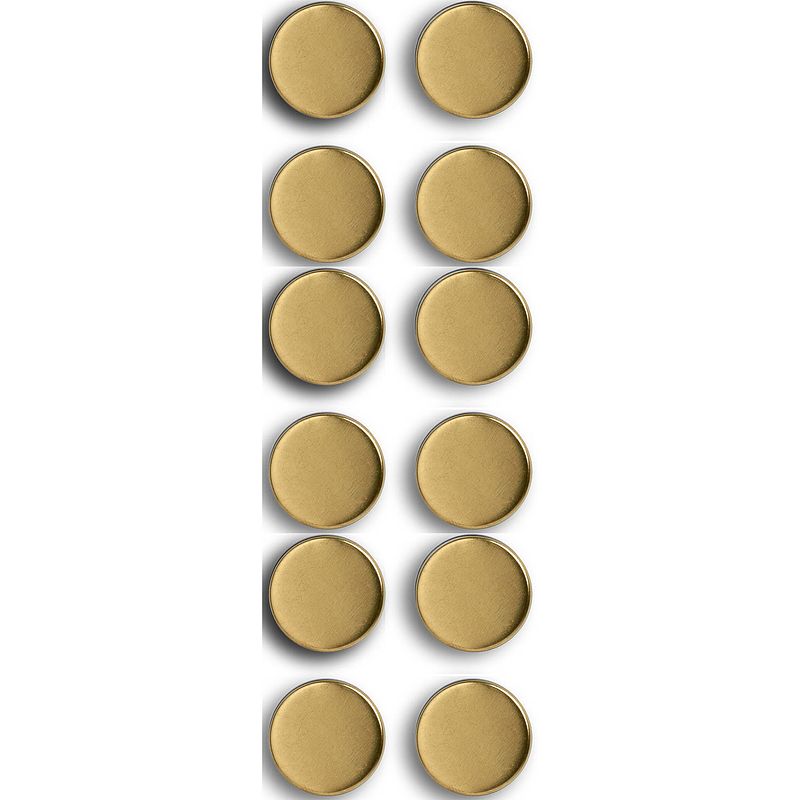 Foto van Zeller whiteboard/koelkast magneten extra sterk - 12x - goud - 2 cm - magneten