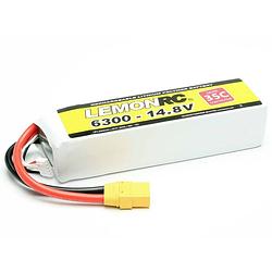 Foto van Lemonrc lipo accupack 14.8 v 6300 mah aantal cellen: 4 35 c softcase xt90