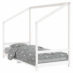 Foto van Vidaxl kinderbedframe 90x200 cm massief grenenhout wit