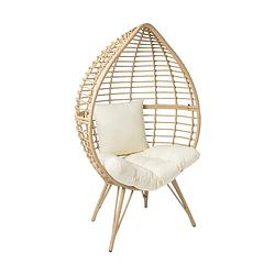 Foto van Egg chair naturel - 90x64x155 cm