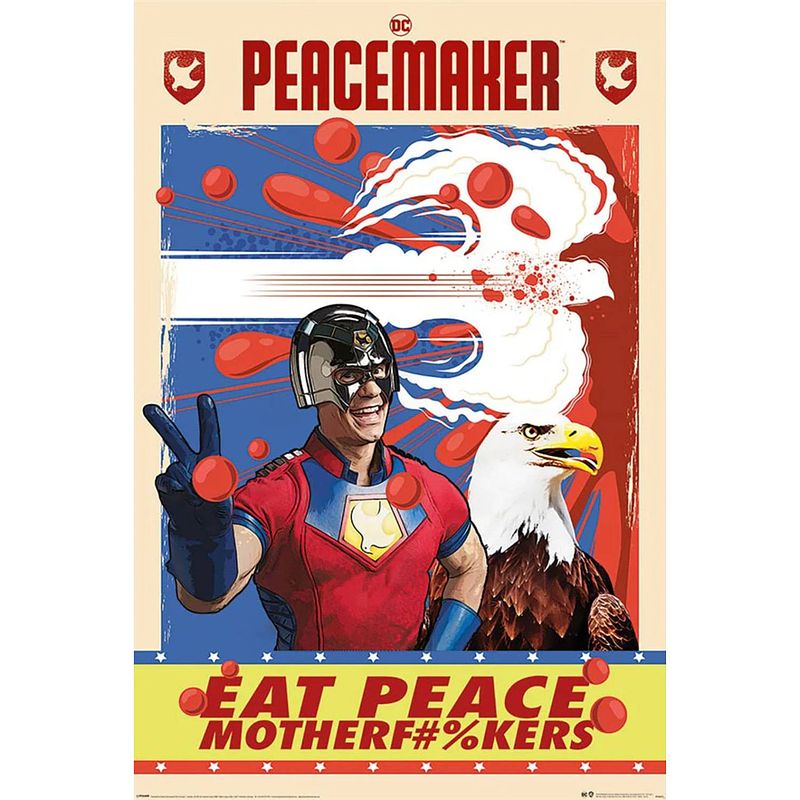 Foto van Pyramid peacemaker and eagle eat peace poster 61x91,5cm