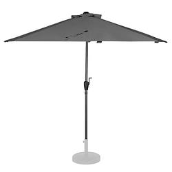 Foto van Vonroc premium parasol magione - duurzame balkon parasol - halfrond 270x135cm - grijs