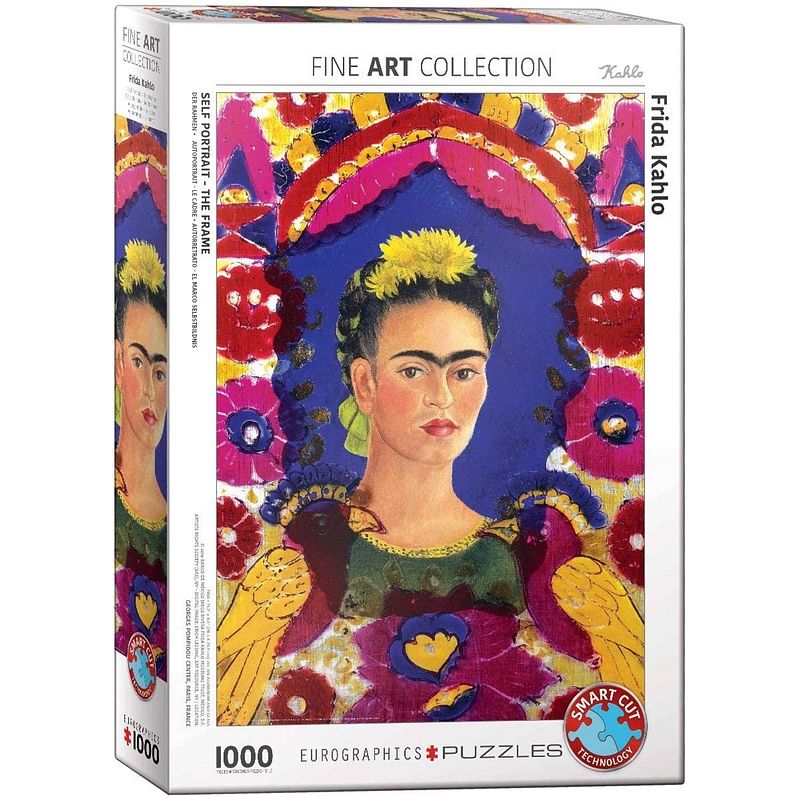 Foto van Eurographics self portrait, the frame - frida kahlo (1000)