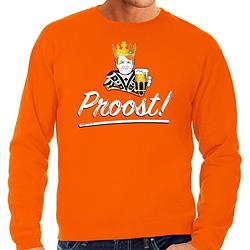 Foto van Proost sweater oranje voor heren - koningsdag truien s - feesttruien