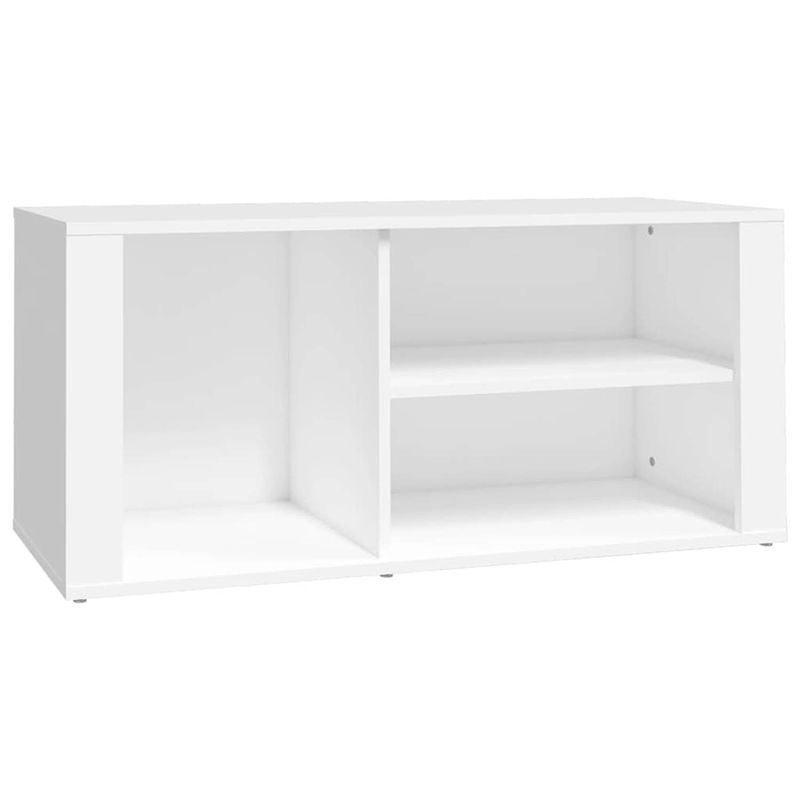 Foto van The living store schoenenkast - wit - 100 x 35 x 45 cm - stabiel materiaal